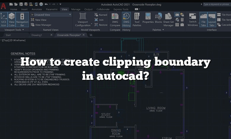 How to create clipping boundary in autocad?