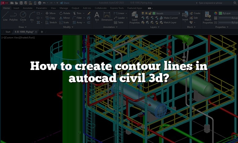 How to create contour lines in autocad civil 3d?