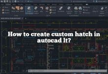 How to create custom hatch in autocad lt?