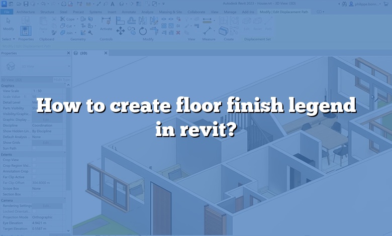 How to create floor finish legend in revit?