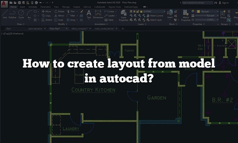 How to create layout from model in autocad?