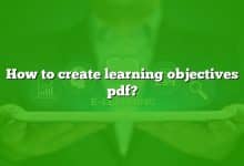 How to create learning objectives pdf?