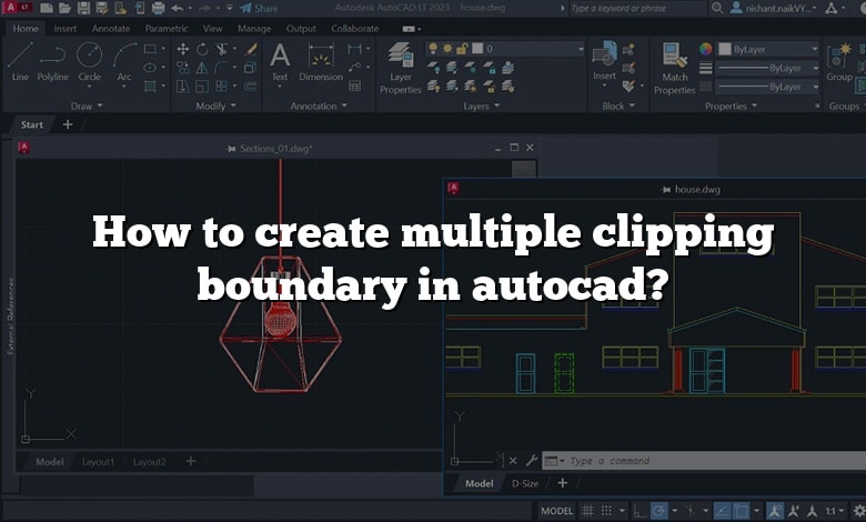 How to create multiple clipping boundary in autocad?