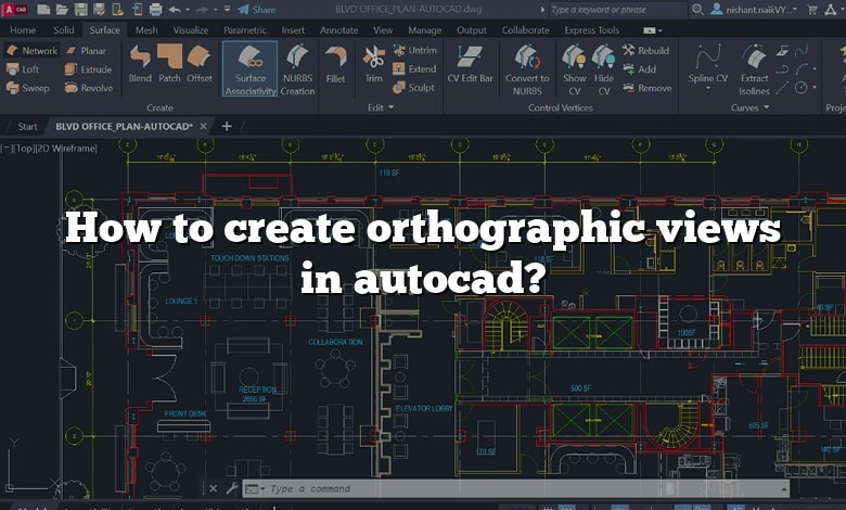 How to create orthographic views in autocad?