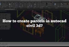 How to create parcels in autocad civil 3d?