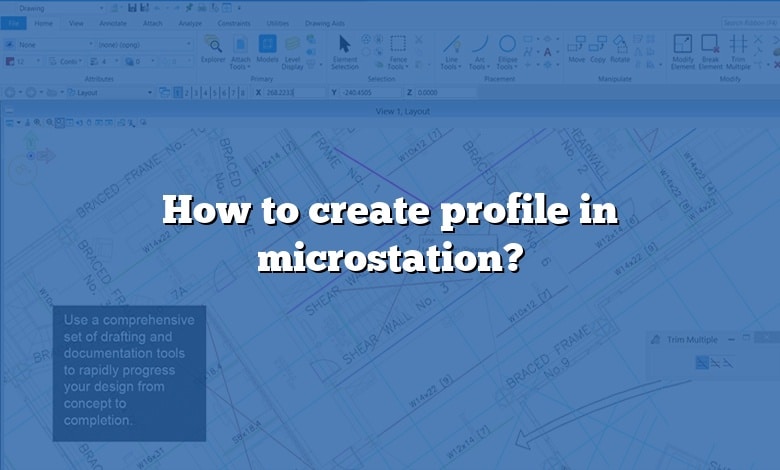 How to create profile in microstation?