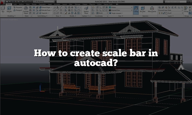 How to create scale bar in autocad?