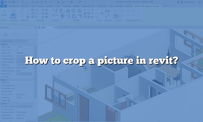 How to crop a picture in revit?