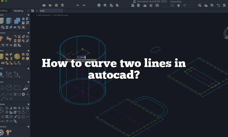 How to curve two lines in autocad?
