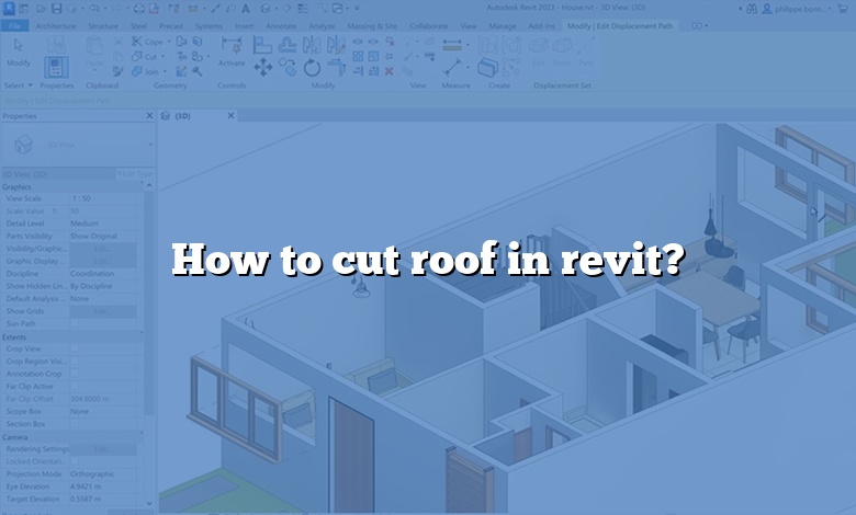How to cut roof in revit?