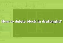How to delete block in draftsight?