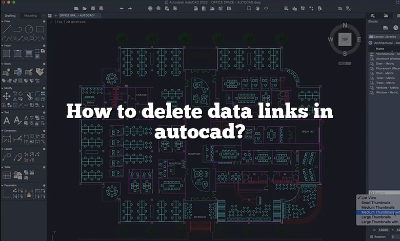 How to delete data links in autocad?