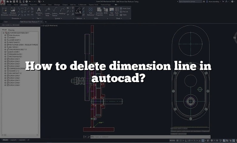 How to delete dimension line in autocad?