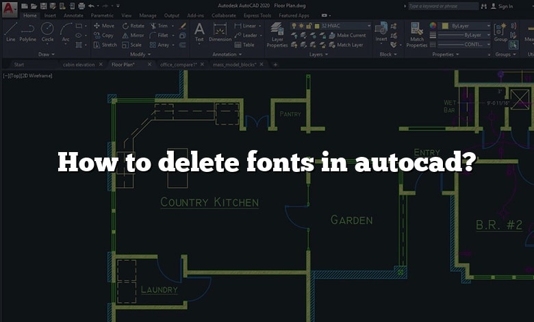 How to delete fonts in autocad?