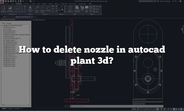 How to delete nozzle in autocad plant 3d?