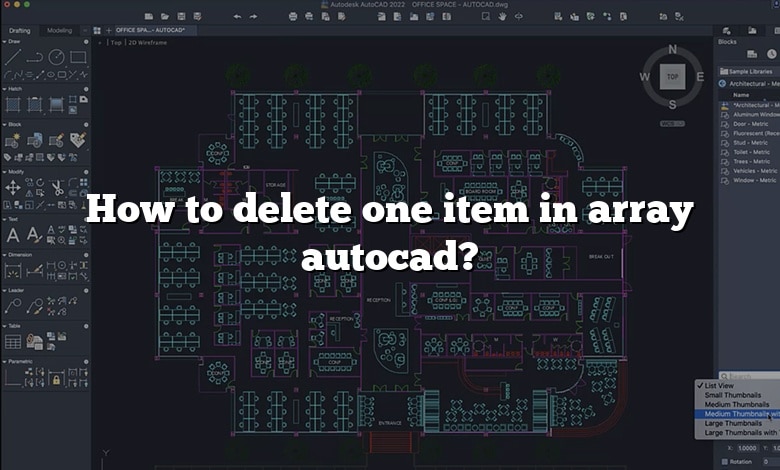 How to delete one item in array autocad?