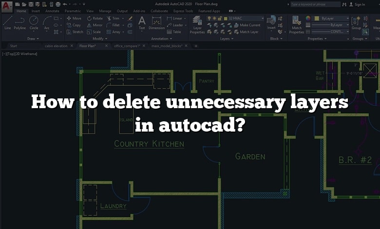 How to delete unnecessary layers in autocad?