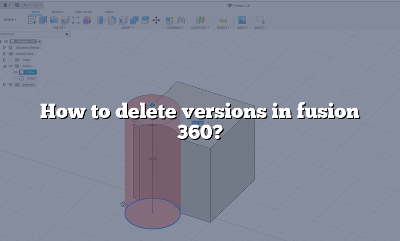 How to delete versions in fusion 360?