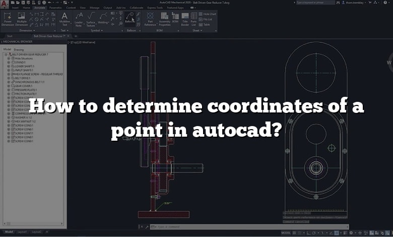 How to determine coordinates of a point in autocad?