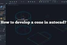 How to develop a cone in autocad?
