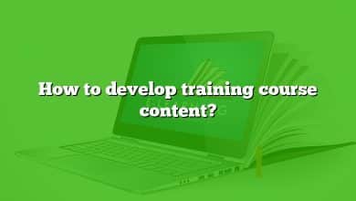 How to develop training course content?