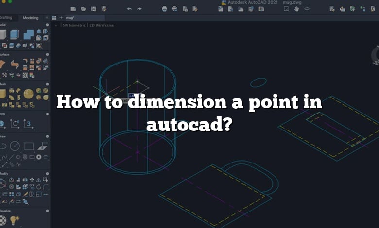 How to dimension a point in autocad?