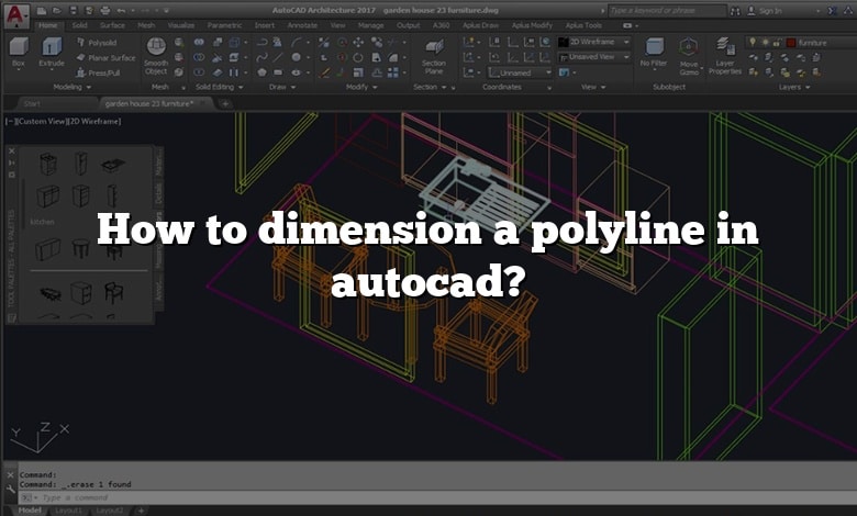 How to dimension a polyline in autocad?