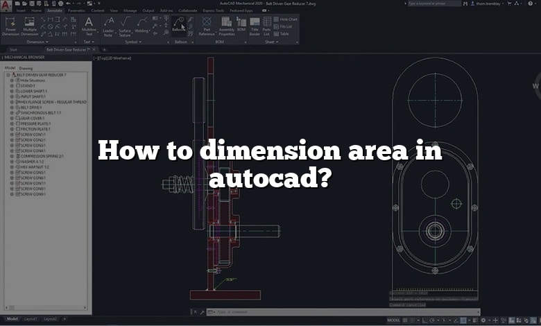How to dimension area in autocad?