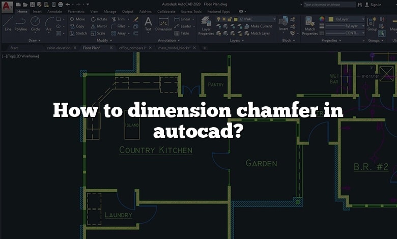 How to dimension chamfer in autocad?