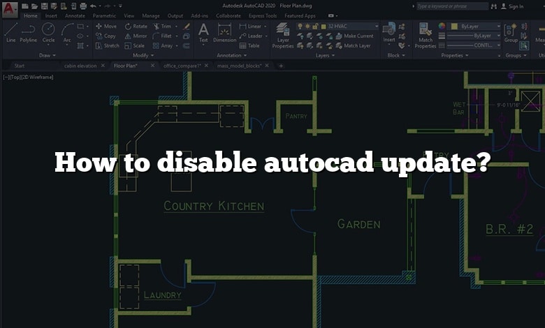 How to disable autocad update?