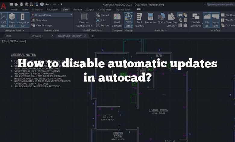 How to disable automatic updates in autocad?