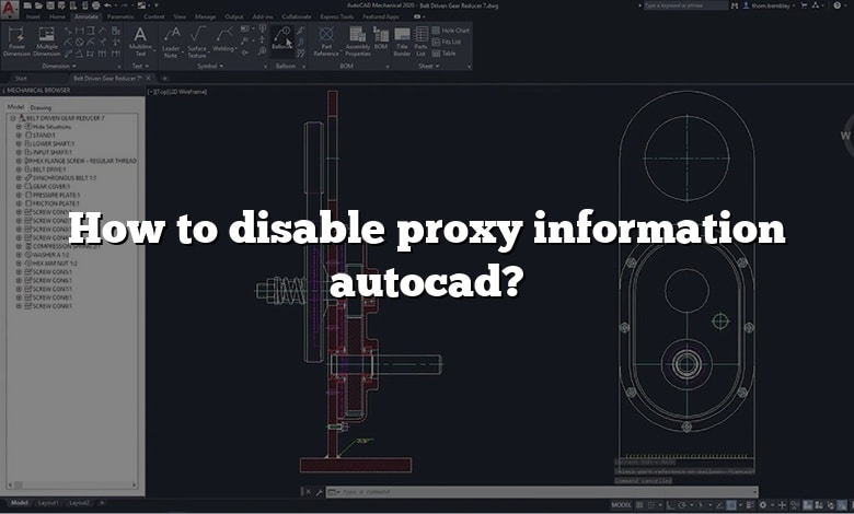 How to disable proxy information autocad?