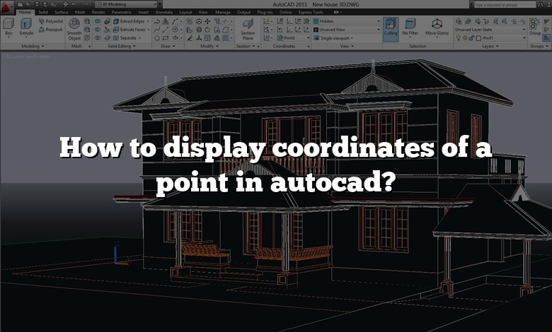 How to display coordinates of a point in autocad?