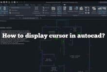 How to display cursor in autocad?