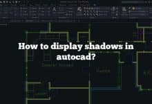 How to display shadows in autocad?