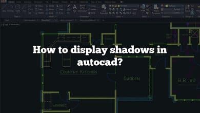 How to display shadows in autocad?