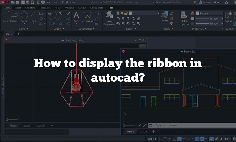 How to display the ribbon in autocad?