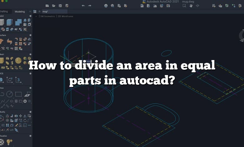 How to divide an area in equal parts in autocad?