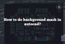 How to do background mask in autocad?