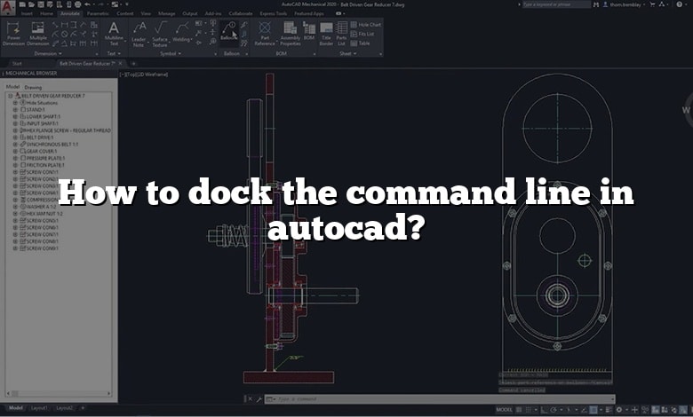 How to dock the command line in autocad?