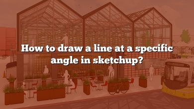 How to draw a line at a specific angle in sketchup?