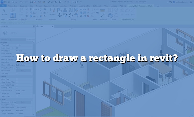How to draw a rectangle in revit?