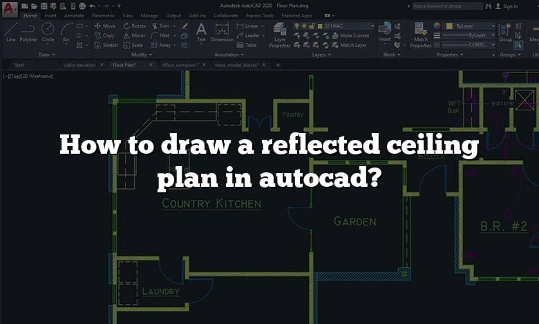 How to draw a reflected ceiling plan in autocad?
