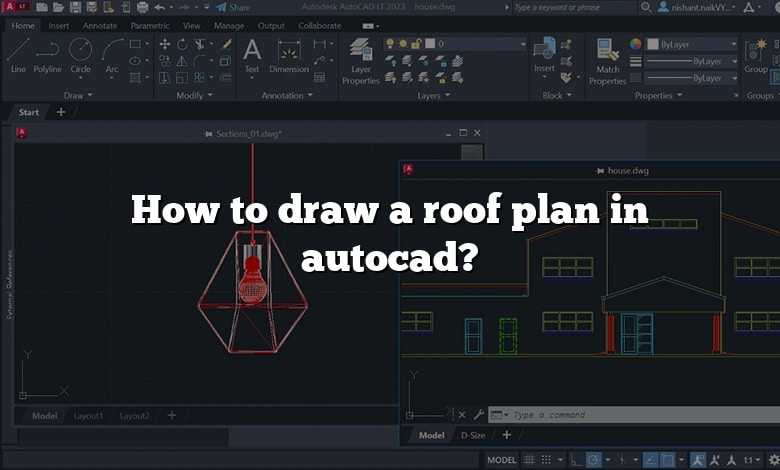 How to draw a roof plan in autocad?