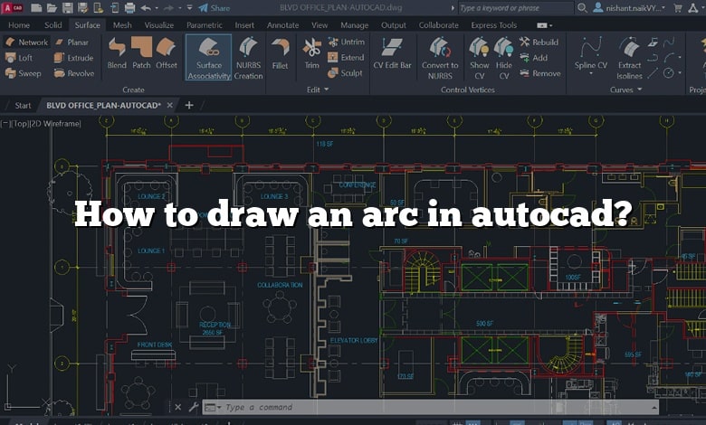 How to draw an arc in autocad?