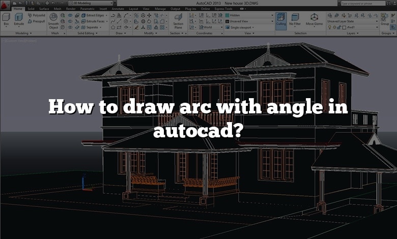 How to draw arc with angle in autocad?
