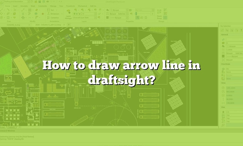 How to draw arrow line in draftsight?