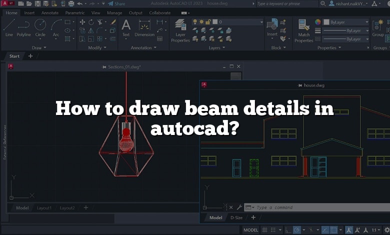 How to draw beam details in autocad?