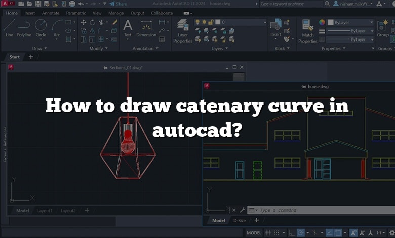 How to draw catenary curve in autocad?