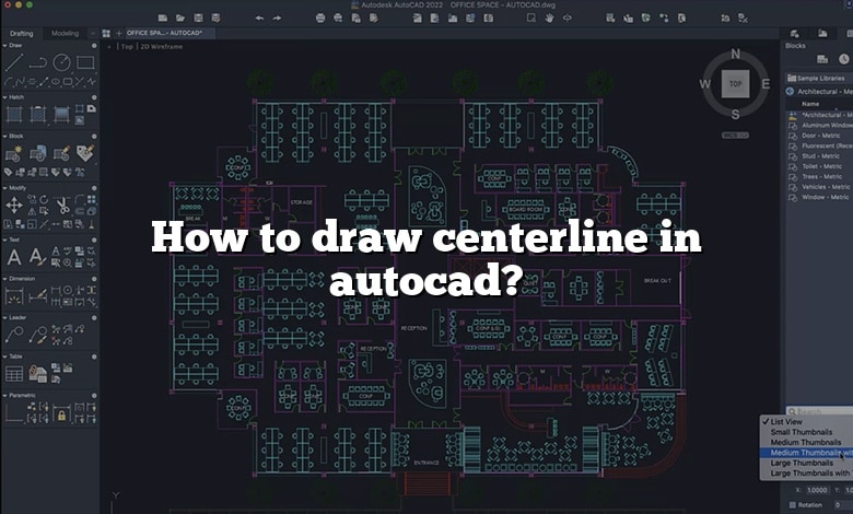 How to draw centerline in autocad?